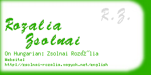 rozalia zsolnai business card
